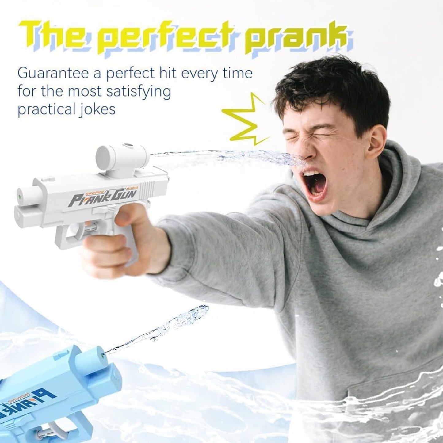 Summer New Creative Double Sided Reverse Water Spray Gun Trick Tactics Double Directional Water Spray Mini Water Play Gun Toy